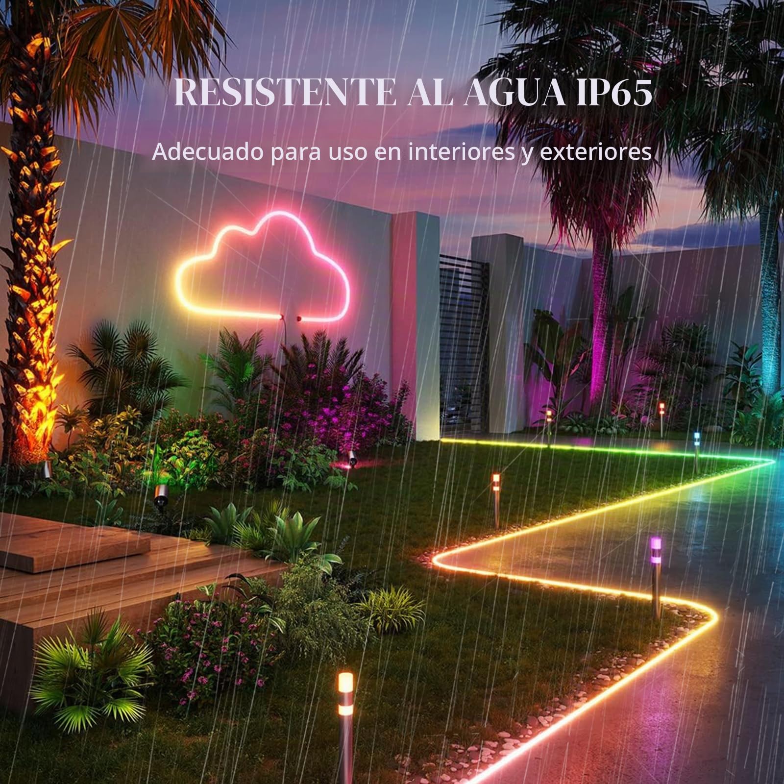 Tira Led Neón 15M, RGB Luces led Neon con Control de APP y Remoto | LED Neón Flexible Strip con 1080 Leds, Sincronización de Música, Tira LED Neon para Fiesta de Cumpleaños, Navidad
