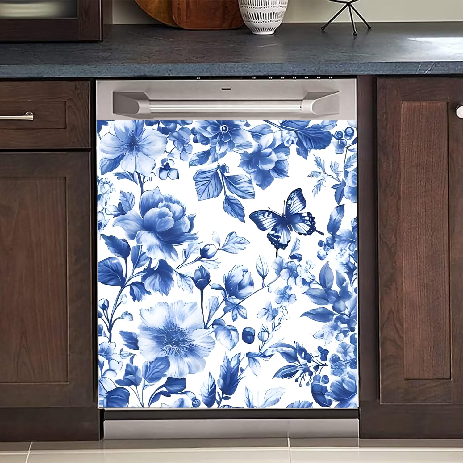 BVBOX Dishwasher Magnet Cover 23"x26", Reusable Magnetic Refrigerator Covers, Decorative Magnets Cover Fridge Door Skin Panel Stickers for Home Kitchen Appliance