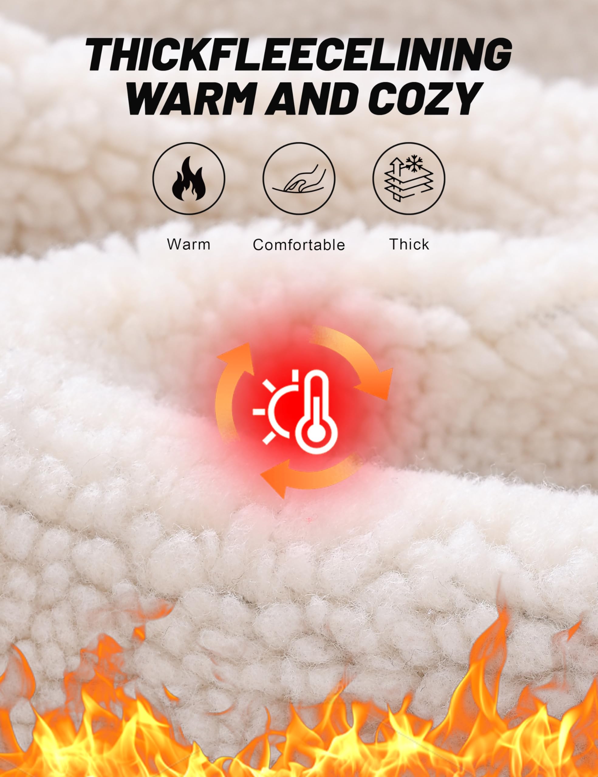 MoFiz Herren Karierts Flanellhemd Gefüttert Hemdjacke Thermo Kapuzenhemd Langarm Freizeithemd Baumwolle Reißverschluss Winterjacke Warm Dicke Holzfällerhemd mit Kapuze
