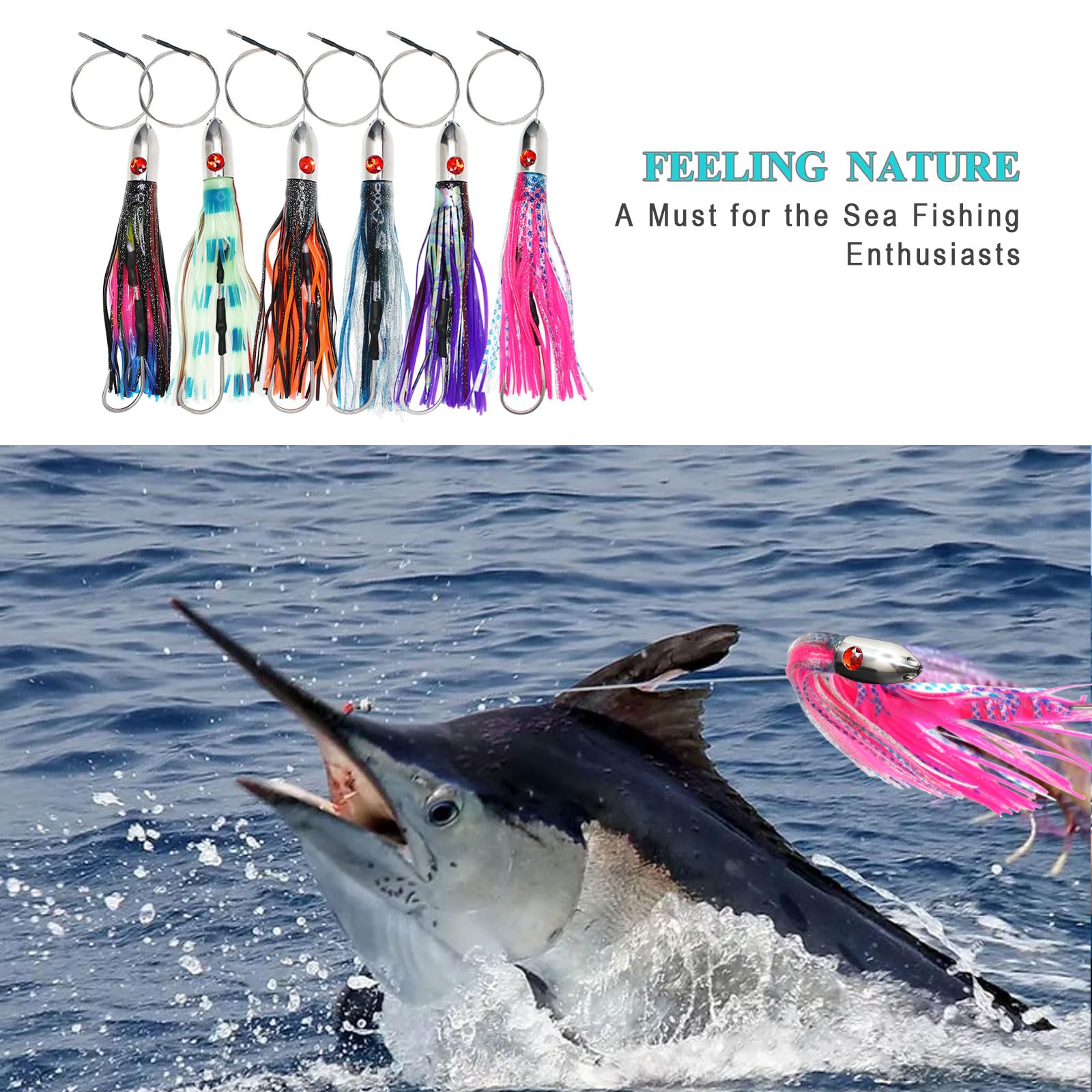 VIKETECH - Señuelos de pesca de alta velocidad para atún Wahoo Mahi