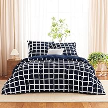 WAVVE Biancheria da letto 200 x 200 cm, 3 pezzi, copripiumino da 200 x 200 cm, con 2 federe da 80 x 80 cm, Öko-Tex, blu