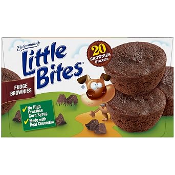 Entenmann's Little Bites Fudge Brownie Mini Muffins | 2 pack (10 pouches total)