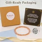 PEALICIOUS Bracelet en cuivre pour femmes et hommes, 6MM Bijoux de cuivre comme cadeaux d'anniversaire, Dainty Cooper Bracelets magnétiques Pulsera De Cobre para Mujer comme cadeaux de parents Bijelles d'Anniversaire pour elle