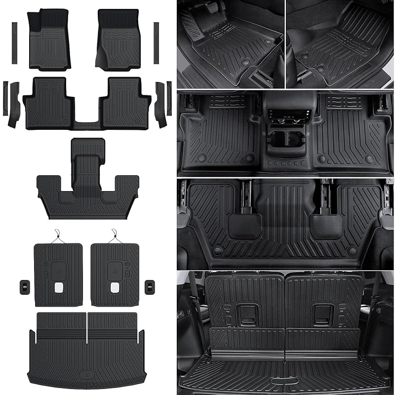 Kit de tapetes automotivos em TPE para Jeep Grand Cherokee L de 6 lugares 2021–2027 HOUCLEMIC