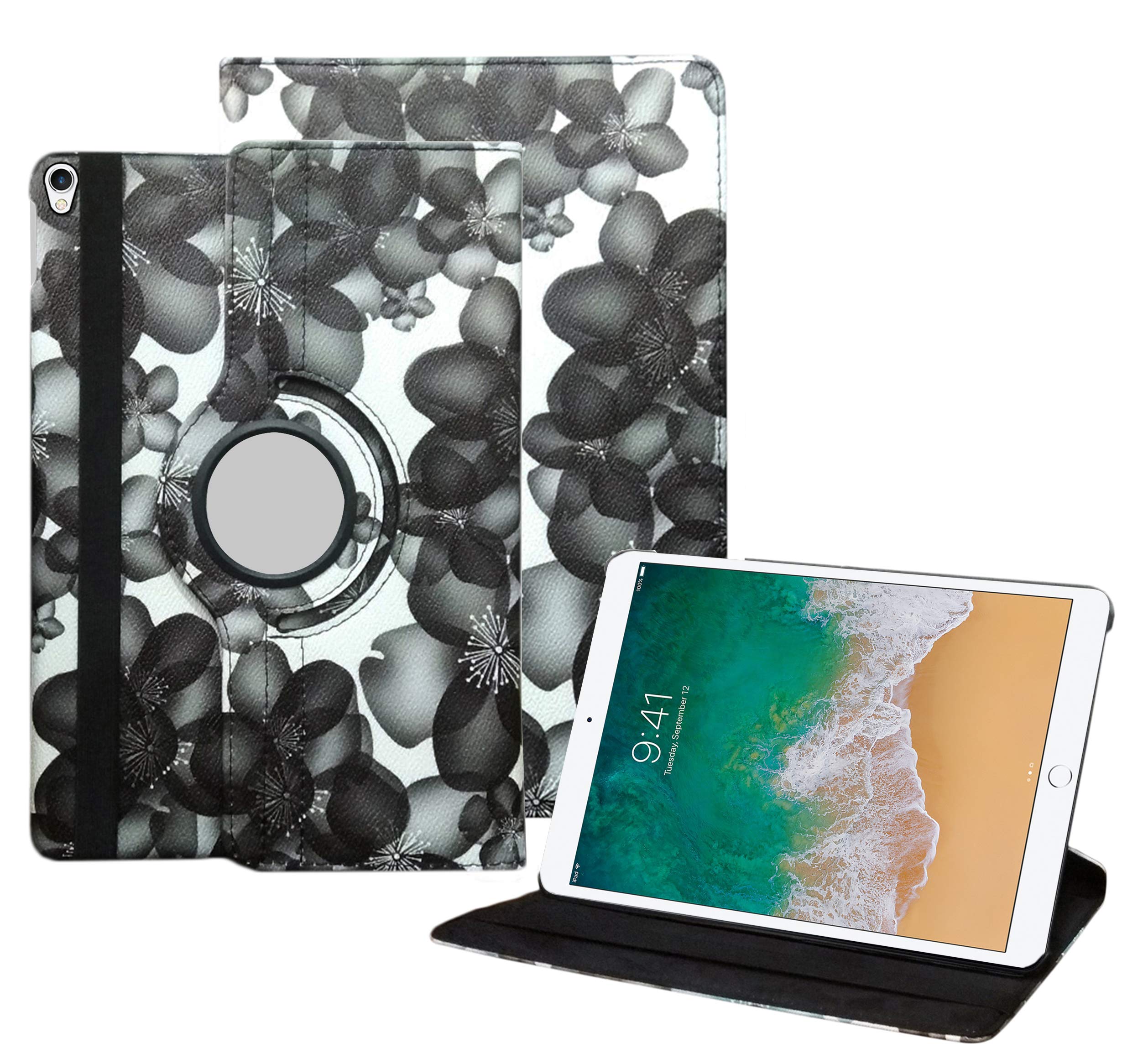 TGK Flower Print Design Rotating Case Cover for iPad 10.5 Inch Air 3rd Gen [ PRO 10.5 Air 3 ] MQDW2HN/A Black (B075NPPMT2) Amazon Price History, Amazon Price Tracker
