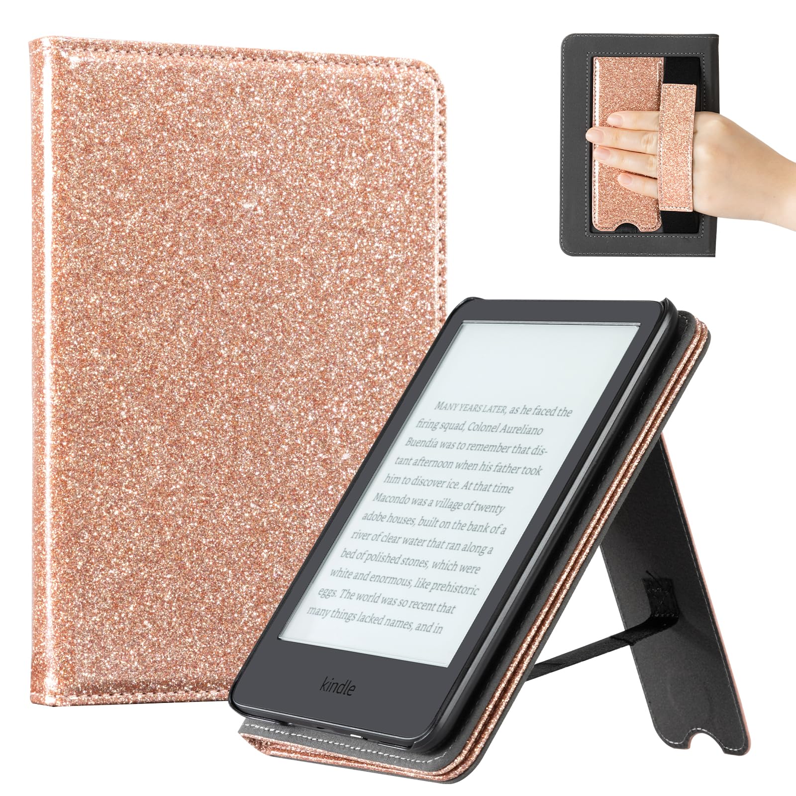 CoBak Case for 6" E-Reader Cases (2024 &amp; 2022, 11th Gen) - PU Leather Smart Cover with Auto Sleep/Wake &amp; Hand Strap, Premium Protective Case for E-Reader Case