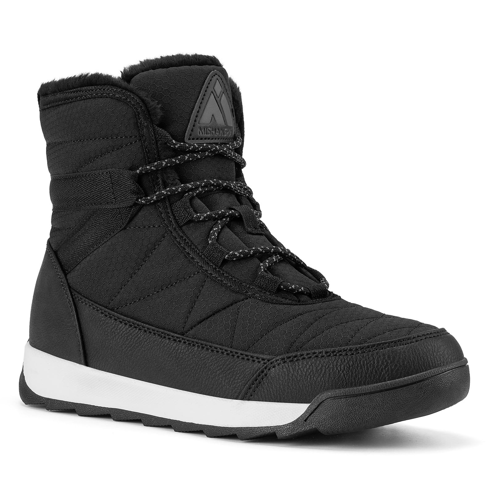 Mishansha Stivali Donna Invernali Scarpe Neve Stivaletti Pelliccia Fodera Caldo Antiscivolo Stivali da Neve Taglie 36-42