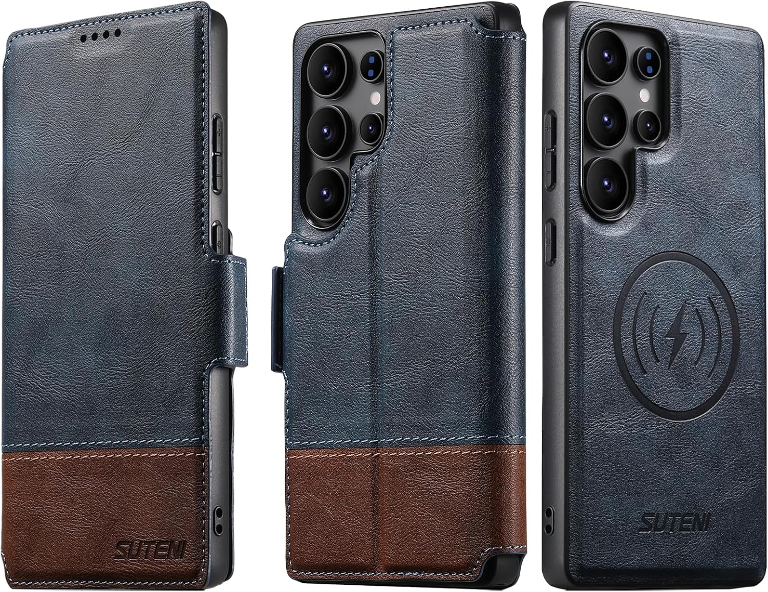 SINIANL for Samsung Galaxy S26 Ultra Leather Wallet Case Compatible with MagSafe Wireless Charging, Detachable Leather Cover with Card Slots Holder, Kickstand, Magnetic for Galaxy S26 Ultra Brown