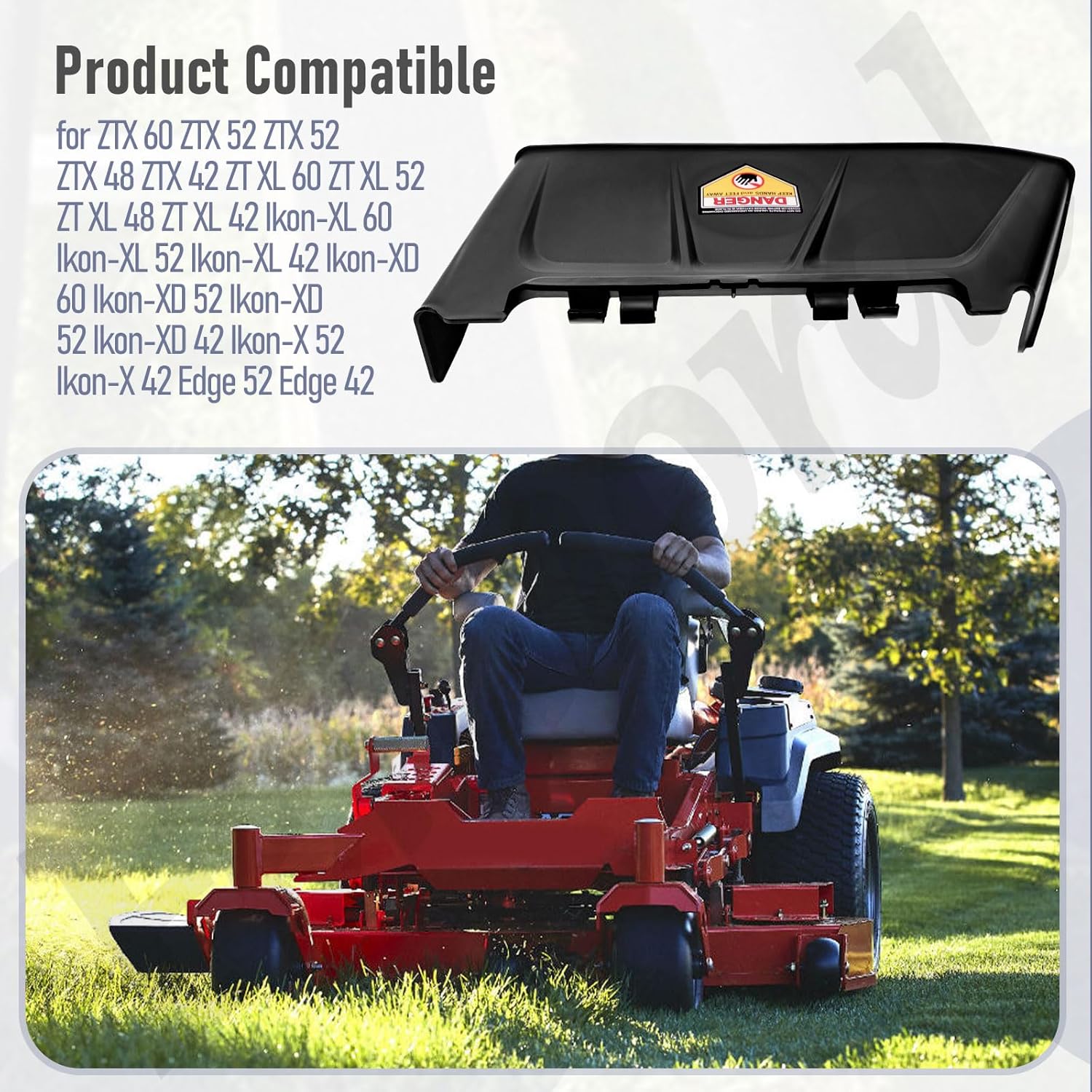 Fennoral 04795000 Side Discharge Chute Compatible with Ar-iens Gra-vely ZTX42 ZTXL42 ZTX52 ZTXL52 Models, Fits ZT XL Series 48" 52" 60" Lawn Mowers