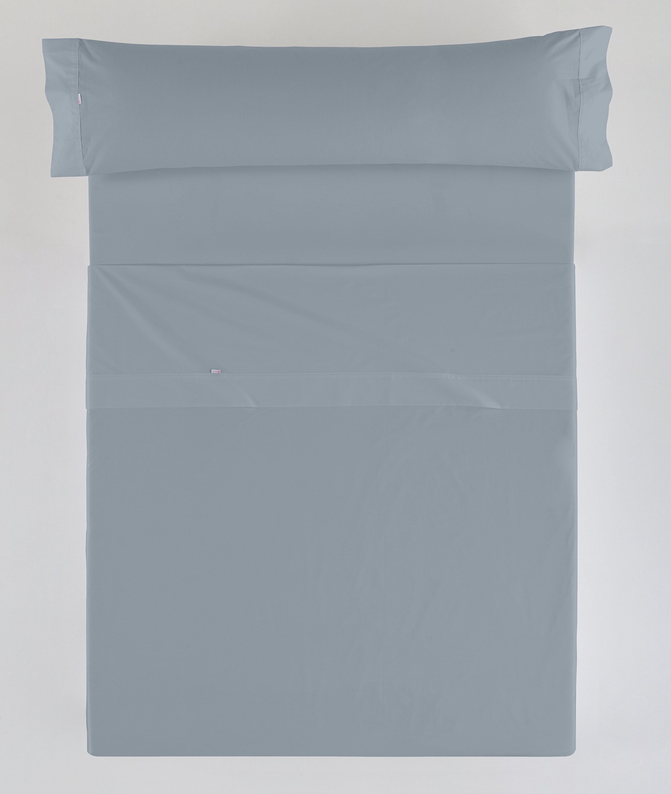 Juego de sábanas color acero Cama de 105 (3 piezas) - 100% algodón - 200 hilos
