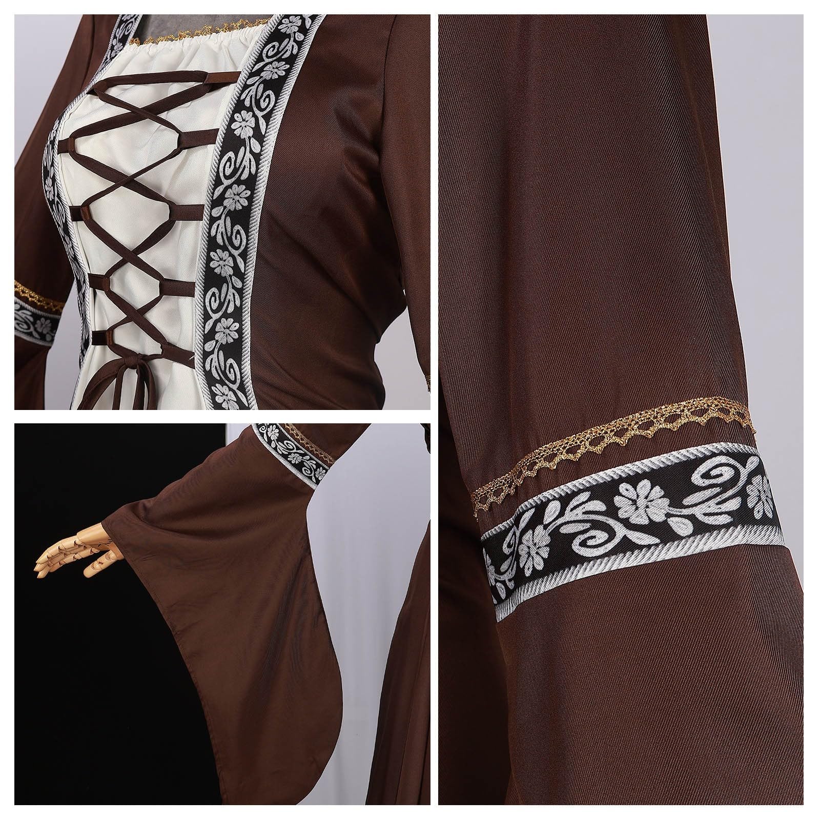Disfraz Medieval Mujer Vestido Vestidos Medievales Disfraces Victoriana Dress Victoriano Talla Trajes Renacentista Vestidosfalda Halloween Epoca Ropa Grande