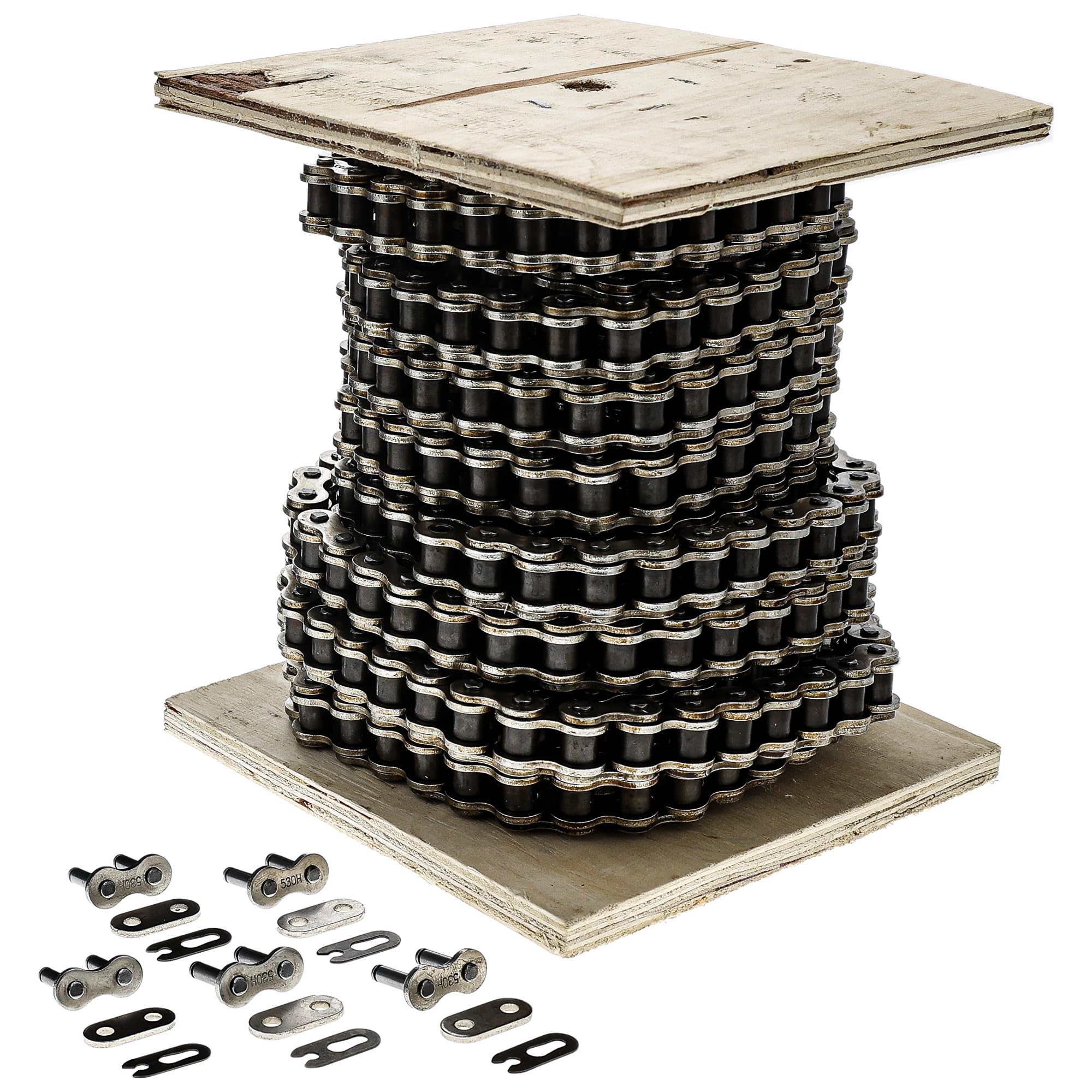 NICHE 420 Standard Motorcycle Drive Chain Bulk Reel with 5 Connecting Master Link (25 Feet)