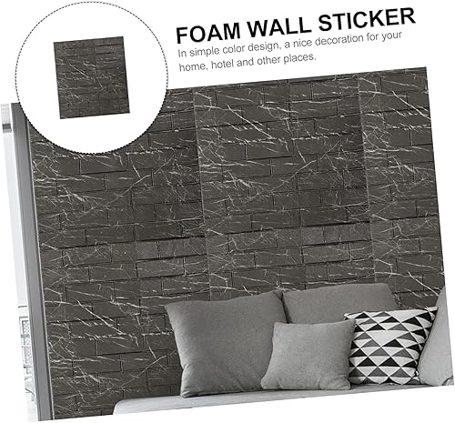 Miniatura 5 de DOITOOL Papel pintado Paneles de pared de imitación Paneles de pared 3D Decoración de oficina Pegatinas de pared de ladrillo de espuma Adhesivo de