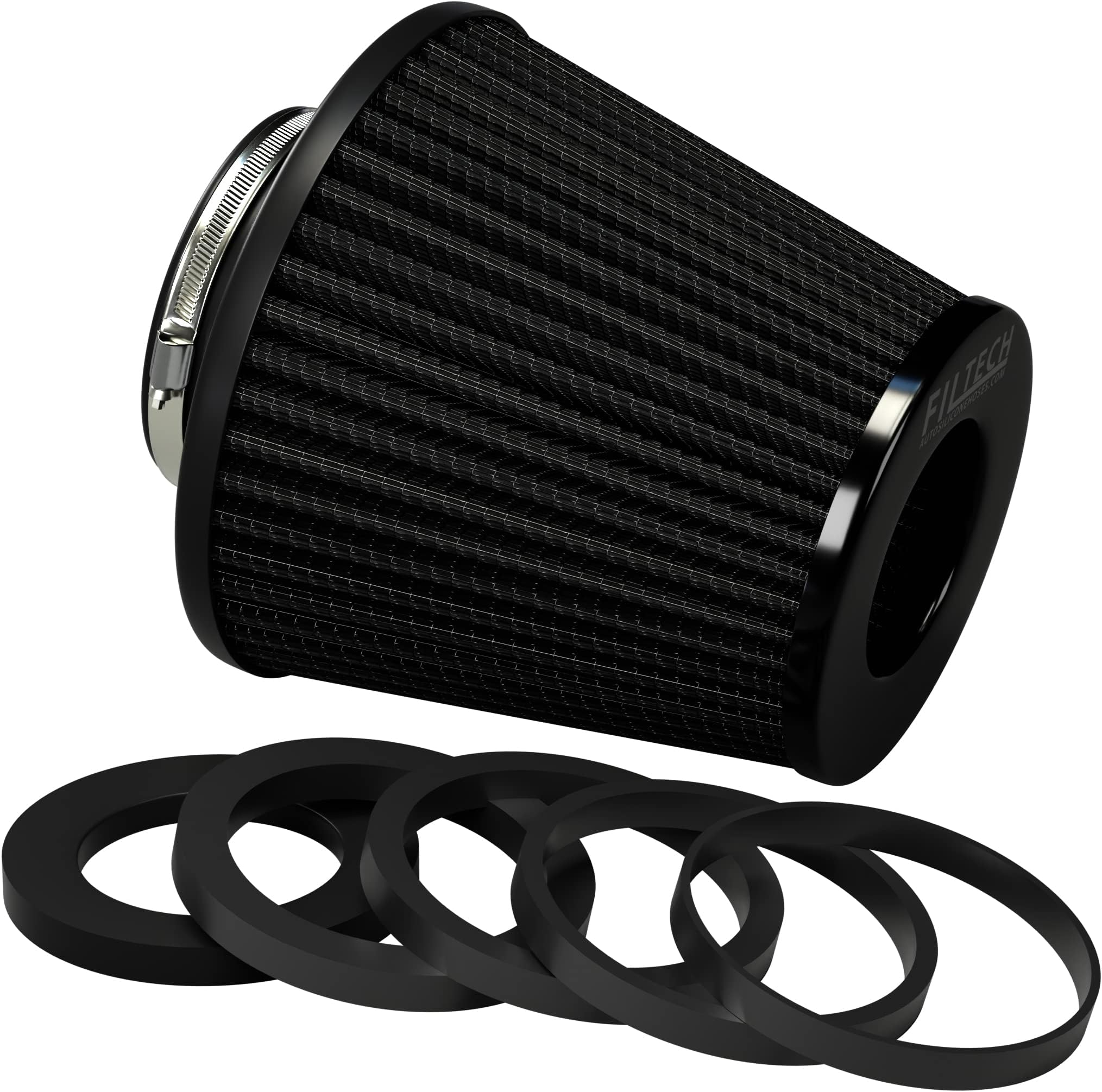 – Filtech Universal Intake Cone Air Filter With Reducing Rings