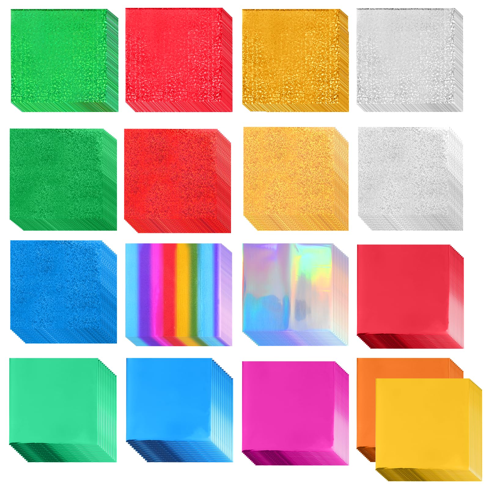 102 Sheets Foil Metallic Transfer Paper Foil Transfer Sheets Transfers Foils Paper Sheet for Scrapbooking Art, Invitation, DIY Crafts (17 Colors 3.9In)