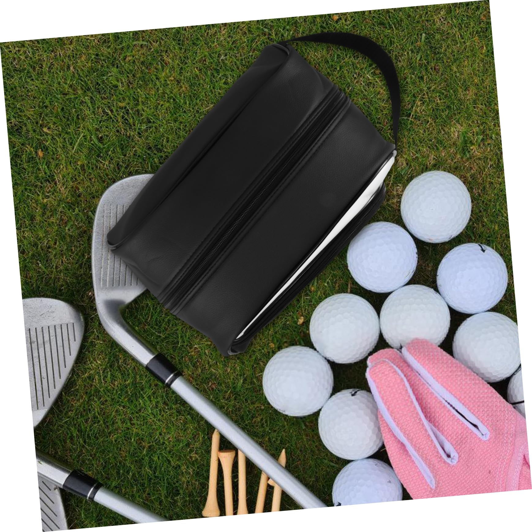 Schuhaufbewahrungstasche Mit Reißverschluss Staubdichtes Pu-Material Schuhtragetasche Für Reisen Und Sport Vielseitige Aufbewahrung Für Golfschuhe Und Sneaker