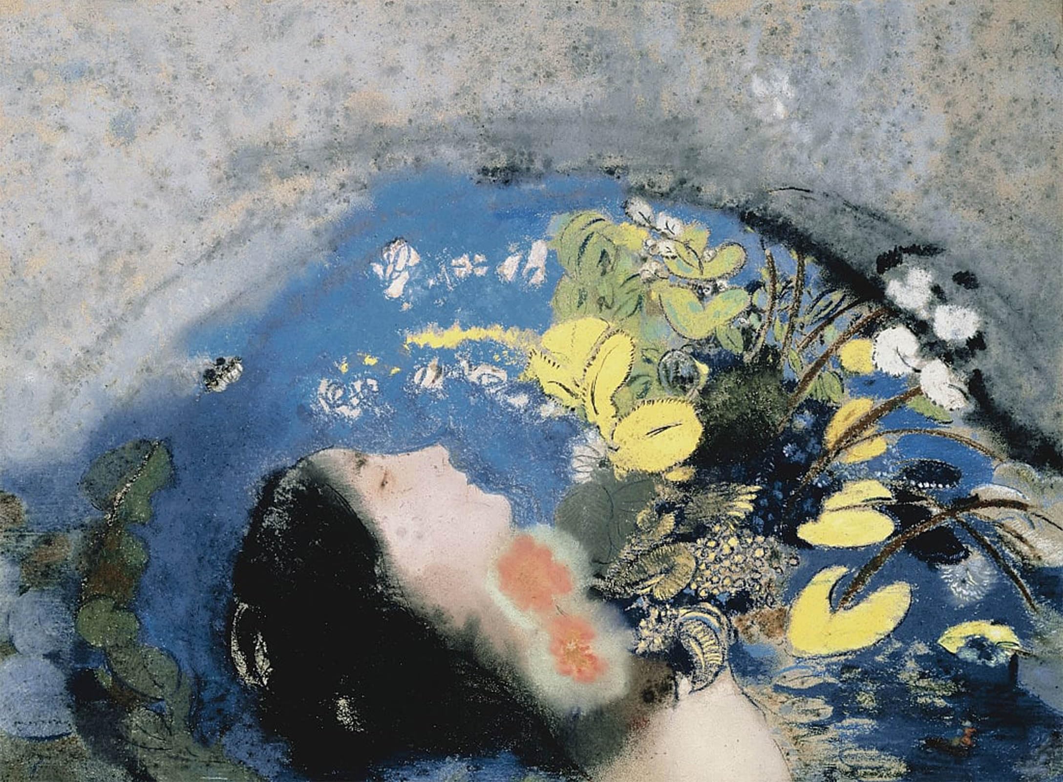 ARTXLXXBN Famous Print Painting Colorful Art Print Drowning of Ophelia by Odilon Redon Canvas Art Decorations for Home Decor 60x90cm
