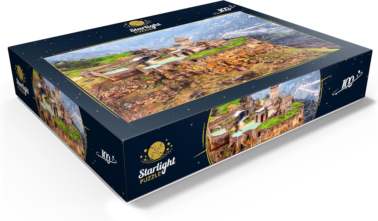 MyPuzzle Tatev, Armenia. Aerial View of 9th Century Armenian Apostolic Monastery Near Tatev Village in Armenia - Premium 100 Piece Jigsaw Puzzle for Adults