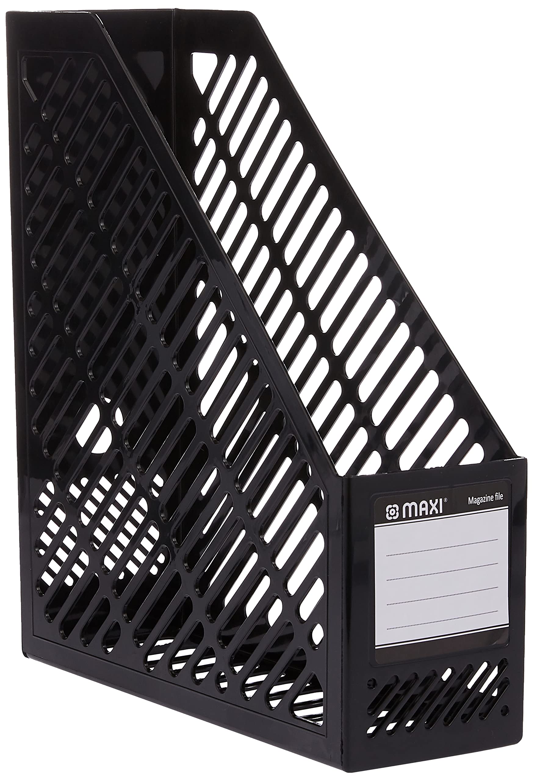 Maxi MX-MFBLK Plastic Magazine File, Black