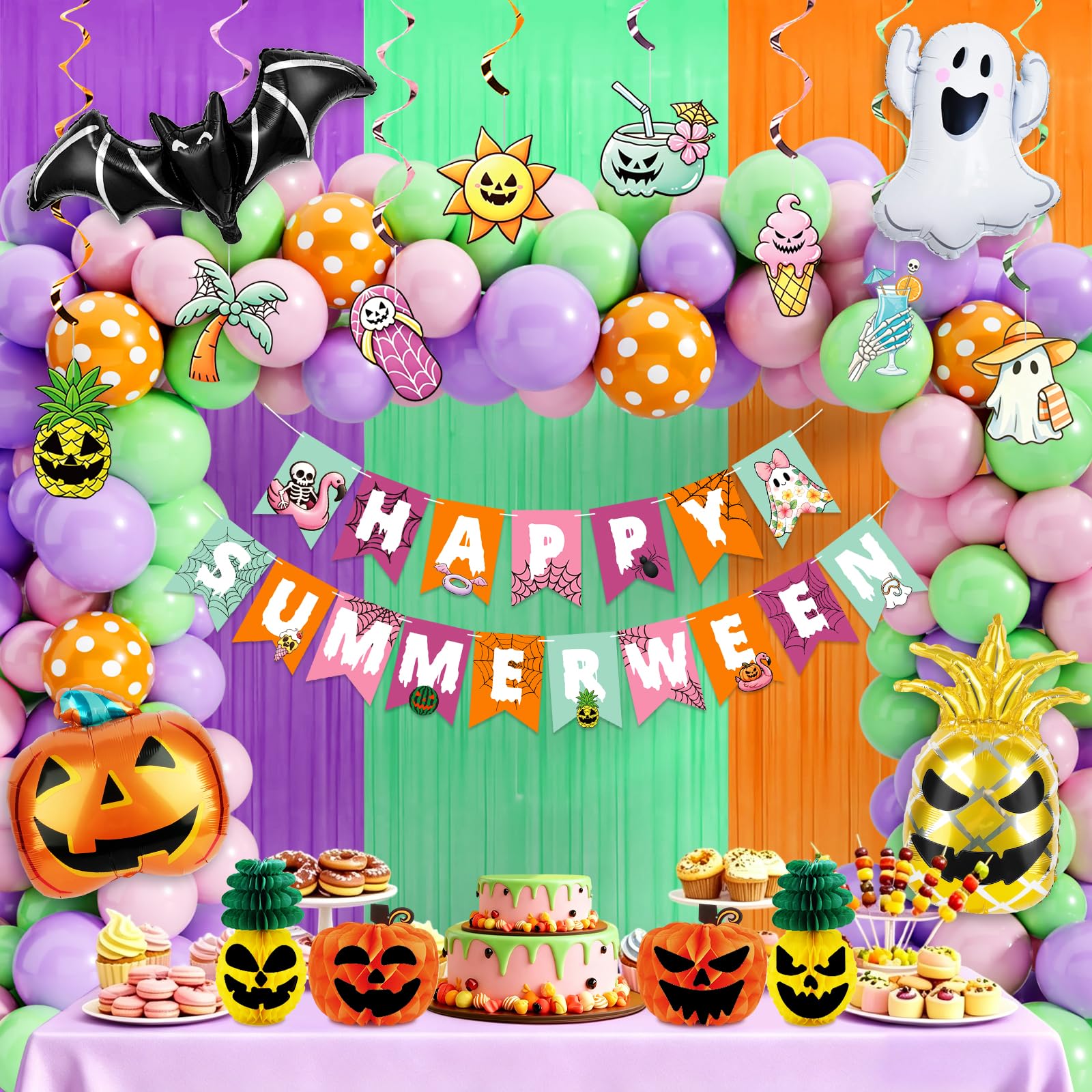 Décorations d'été Summerween pour pool party originale avec bannière - 8