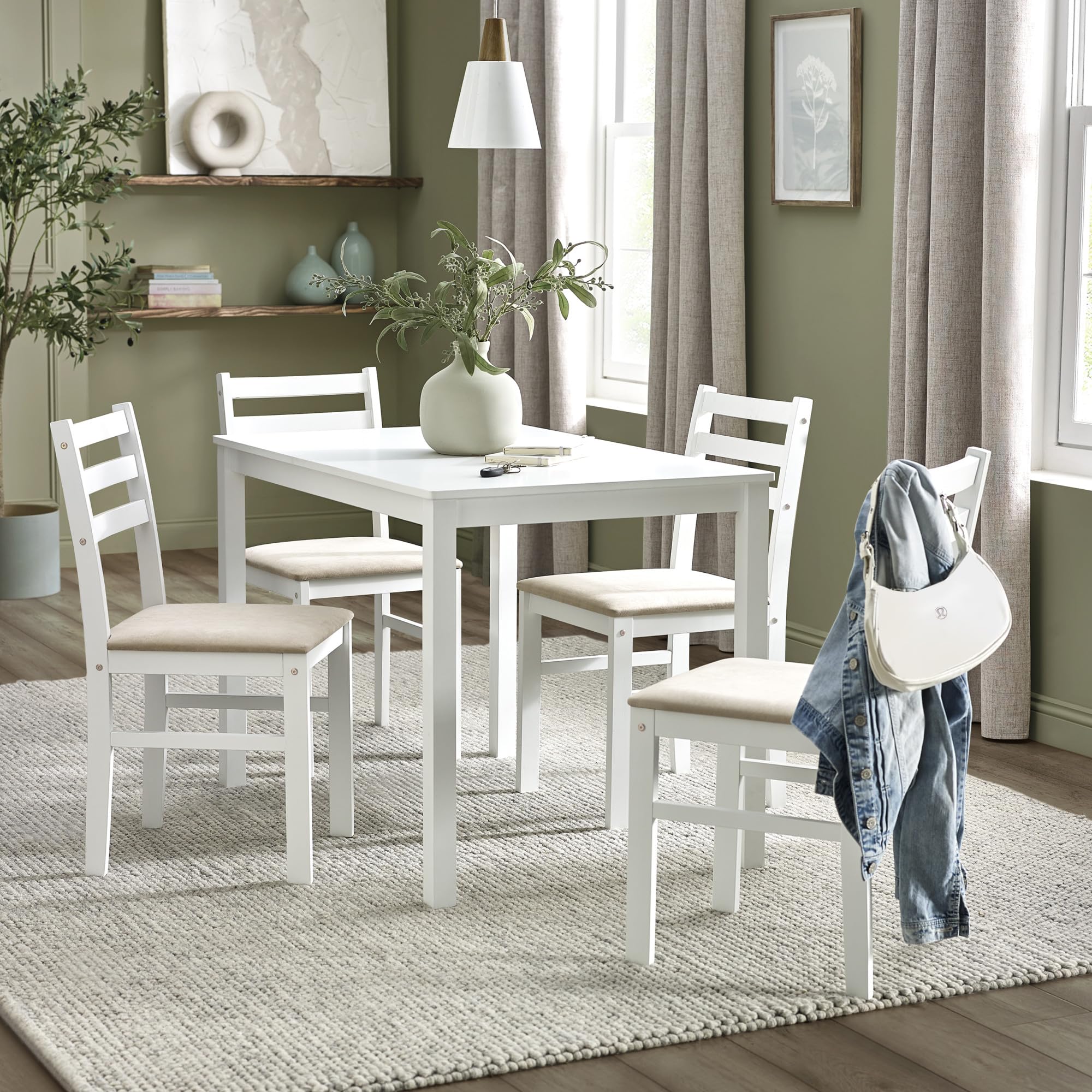 Julian Bowen Keats 4 Seater Rectangular Dining Set White