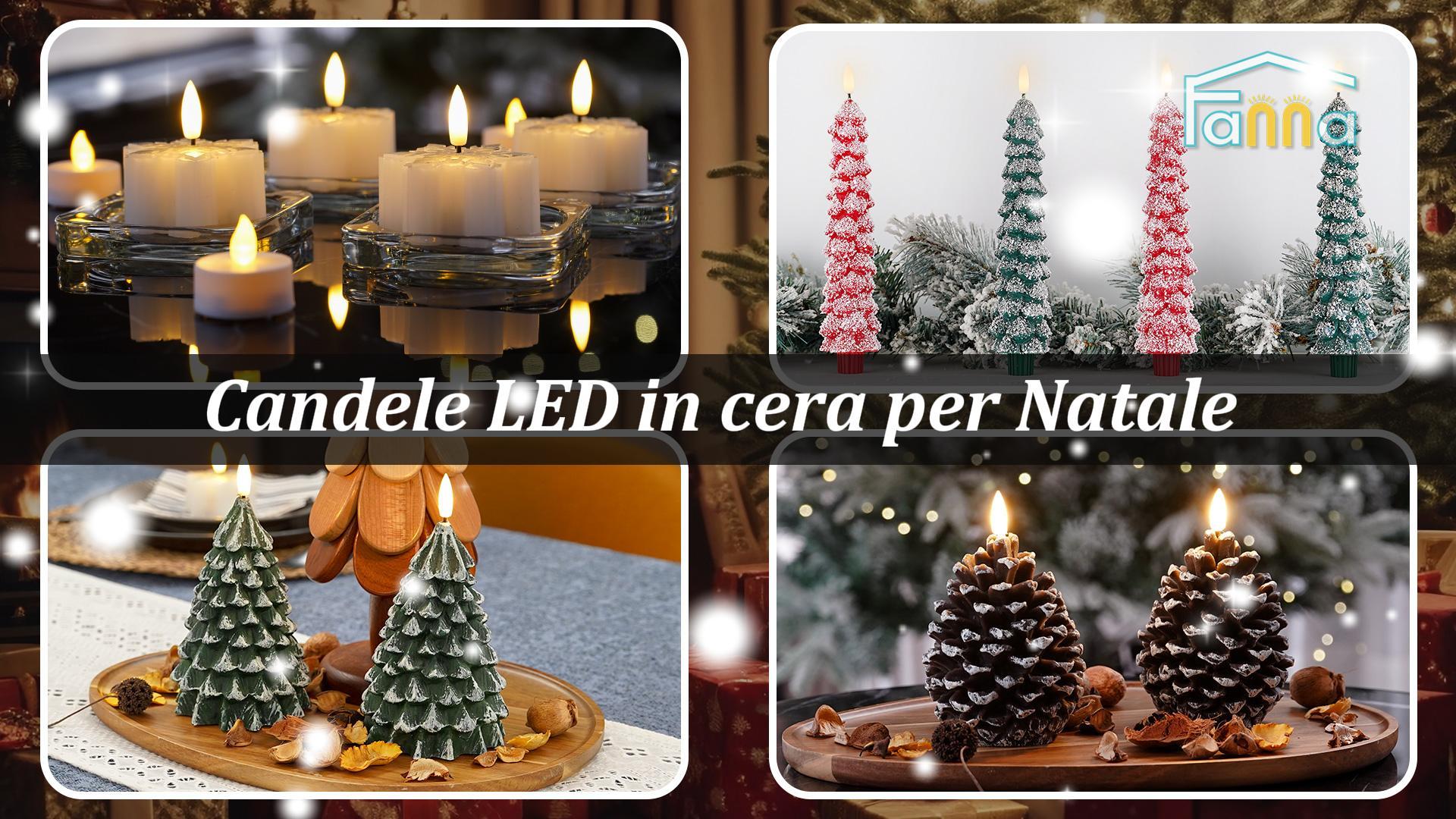 CVHOMEDECO Candele LED A Forma Di Pigna – 2 Pezzi Con Telecomando E Timer, Argento/Marrone, 12,2 Cm, Effetto Fiamma Tremolante - 4