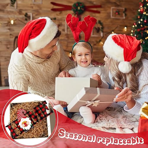 Miniatura 10 de Letrero de gnomos intercambiables de madera, gnomos de Pascua, decoración del hogar, decoración de temporada del día de San Patricio, letrero de