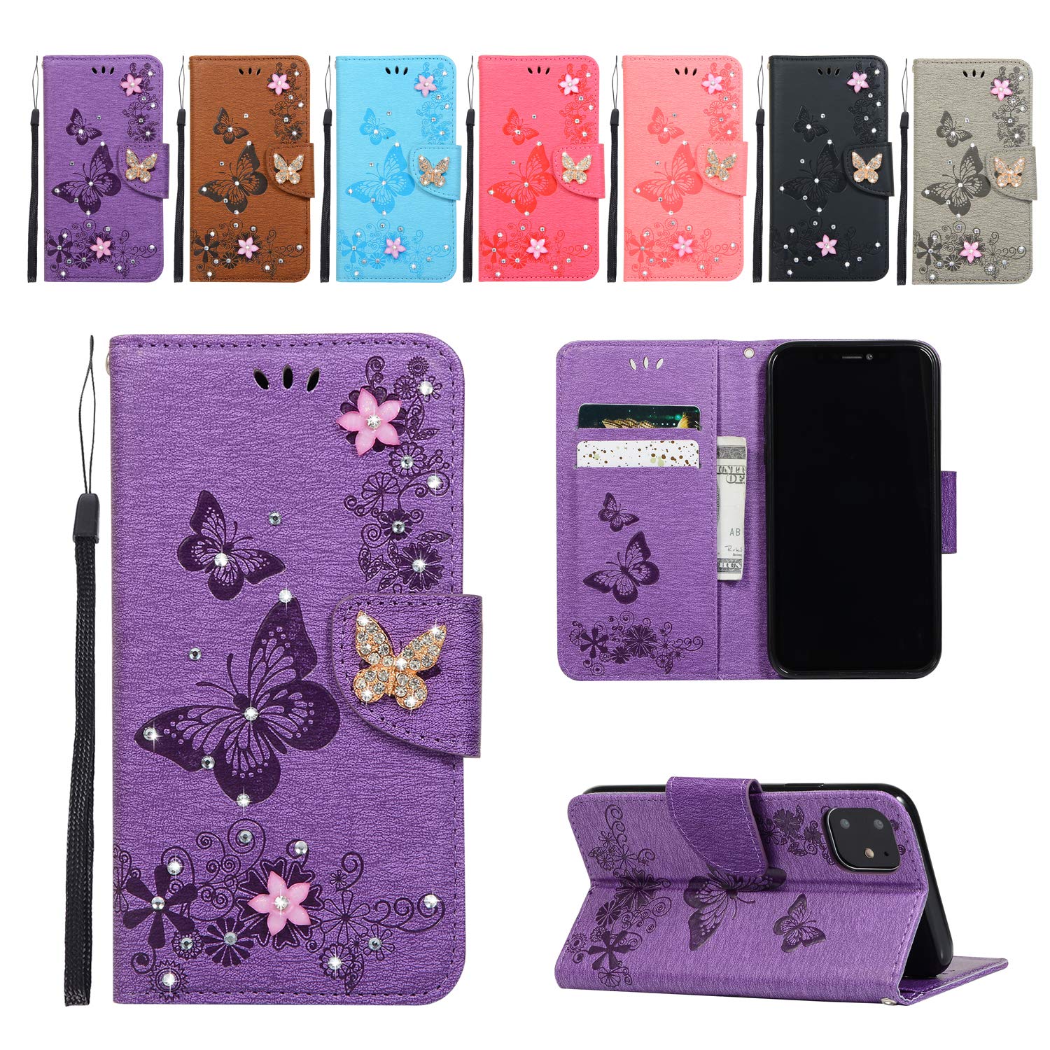 Amazon.co.jp: iPhone 11 Case, Notebook, Stylish, Stand Function