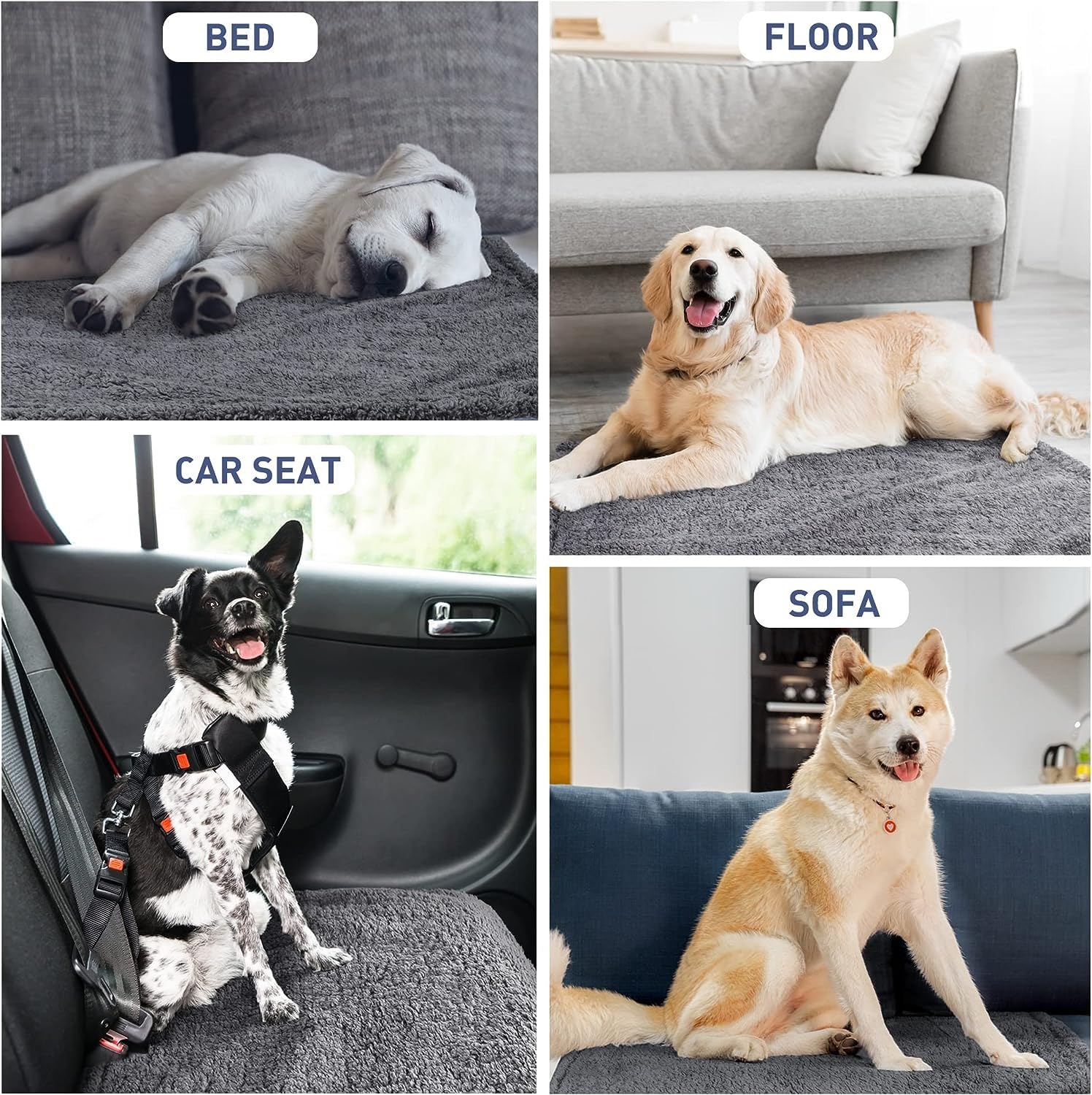 Manta Cálida para Perros Y Gatos Cama para Perros Reversible Colchón para Jaulas Manta para Mascotas Funda Y Protección para Muebles para Perros Gatos Conejos Y Otras Mascotas (Color : Grey 2, Size