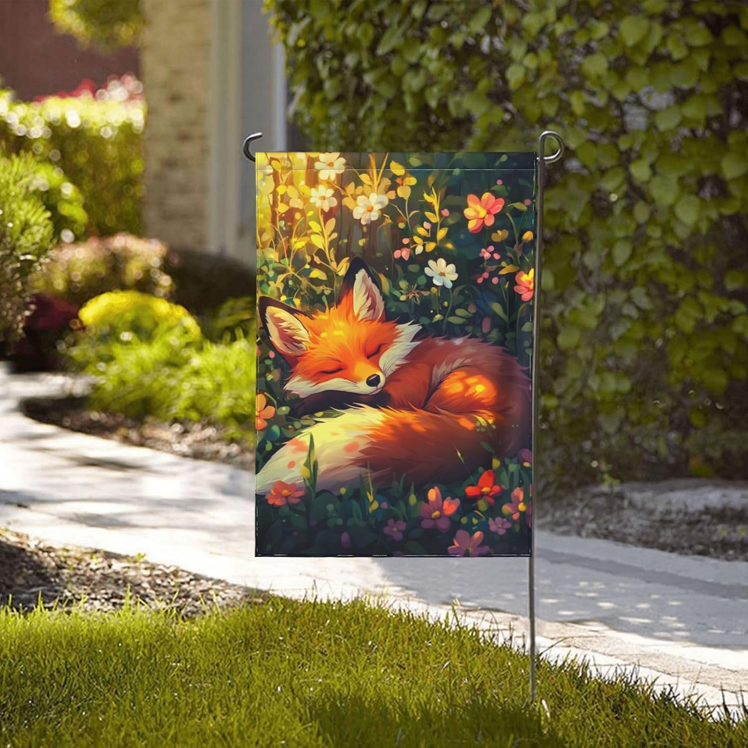 Fox Garden Flag Vertical Double Sided Outdoor Yard Flags 12.5x18 Inch Burlap Banners for House Lawn - Image 4