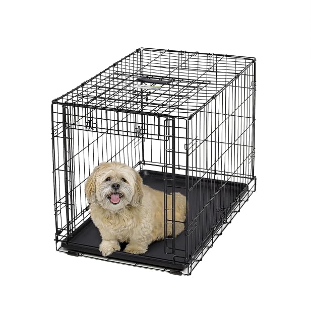 MidWest Homes for Pets - Jaula Medium Ovation patentada de 76 cm para perros, de una puerta, plegable…