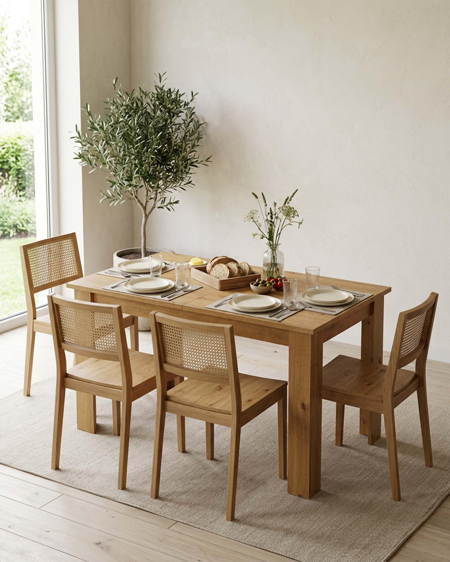 Esstisch ausziehbar Eiche Optik Küchentisch 90 bis 125 x 60 x 76 cm | Ausziehbarer Küchentisch in Eiche Optik mit 1,8 cm Tischplatte für Küche Esszimmer Wohnung und kleine Räume bis 4 Personen