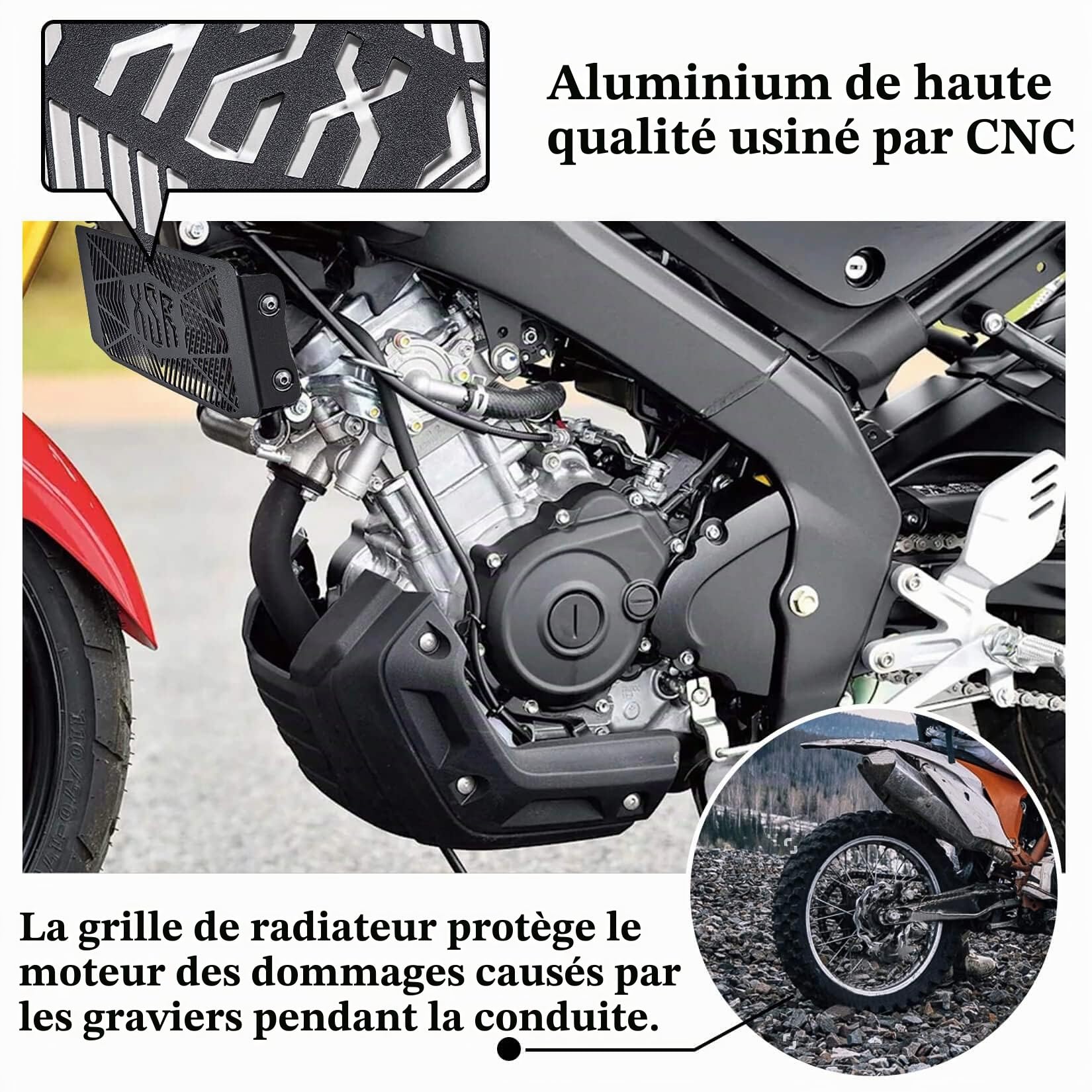 Protection de Radiateur de Moto pour Yamaha XSR-125 XSR-155 2019 2020 2021 2022 2023, PSLER Grille de Protection du Réservoir D'eau et du Filet de Protection de la Grille