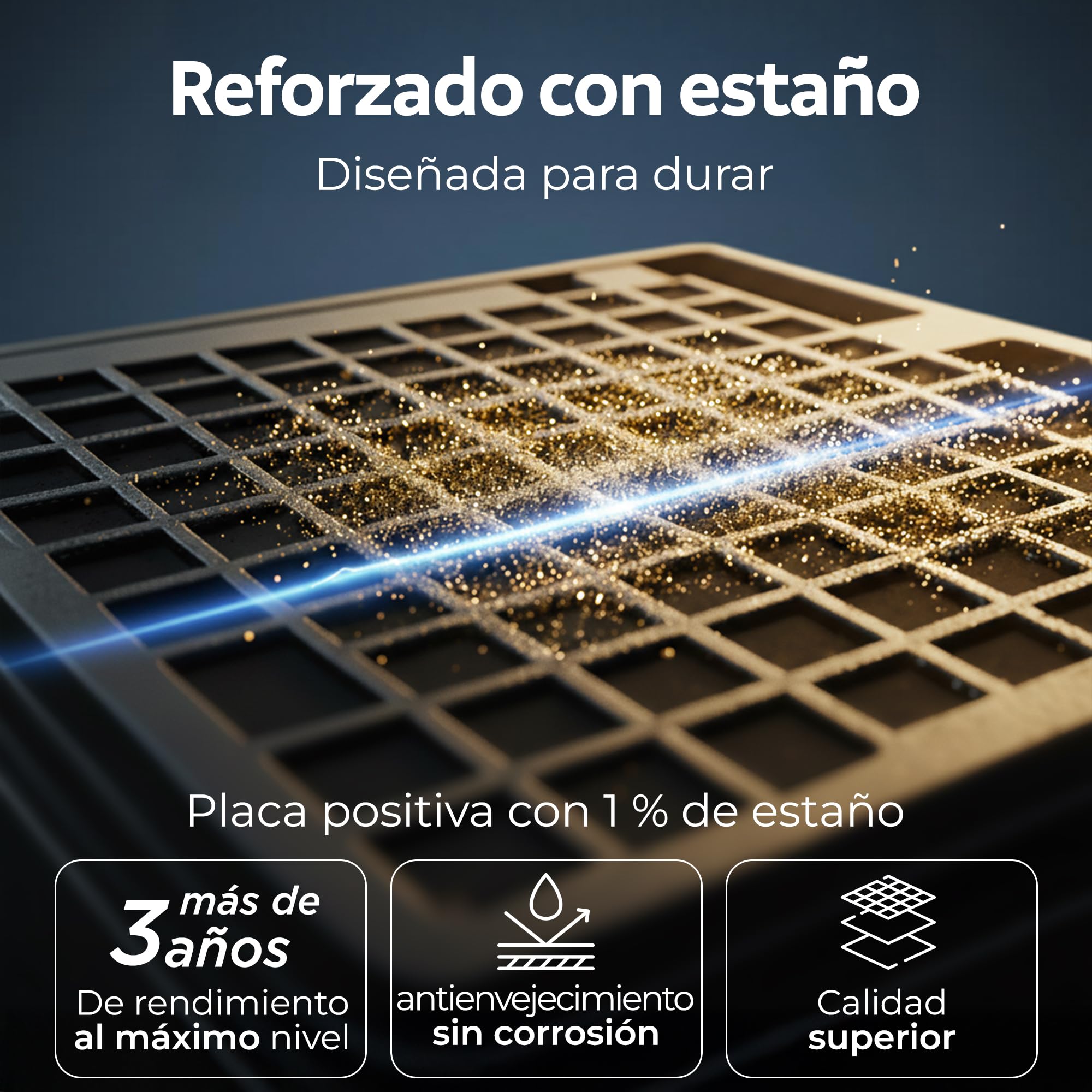 Atlantis batería de Plomo hermética (VRLA) 12 V 9 Ah, para Sistemas de alimentación ininterrumpida (SAI), videovigilancia, Alarma, Movilidad eléctrica, Juguetes, faston F2 6,3 mm, A03-BAT12-9.0A