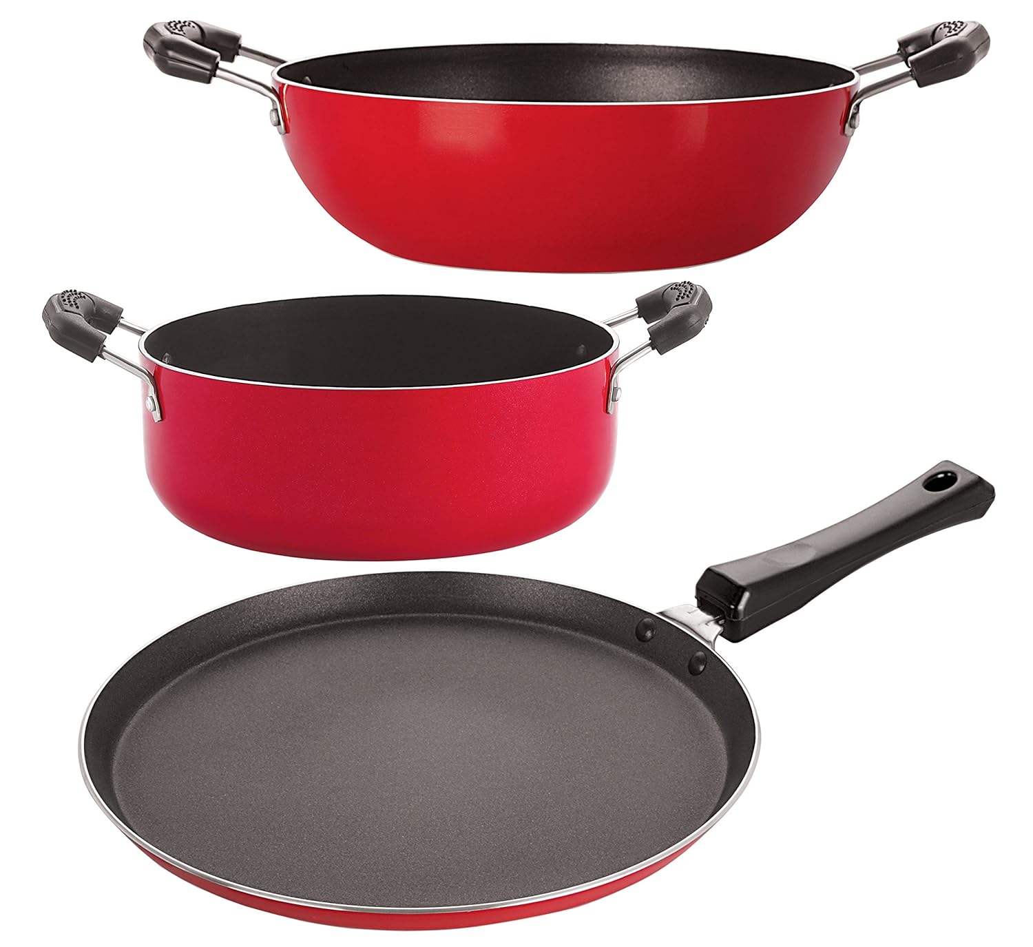 Buy Nirlon NonStick Aluminium Dishwasher Safe Pots and Pans Combo Set