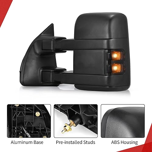 Miniatura 6 de YITAMOTOR Espejo de remolque compatible con Ford F250 F350 F450 F550 Super Duty 2008-2016, espejo lateral izquierdo del conductor, espejo de