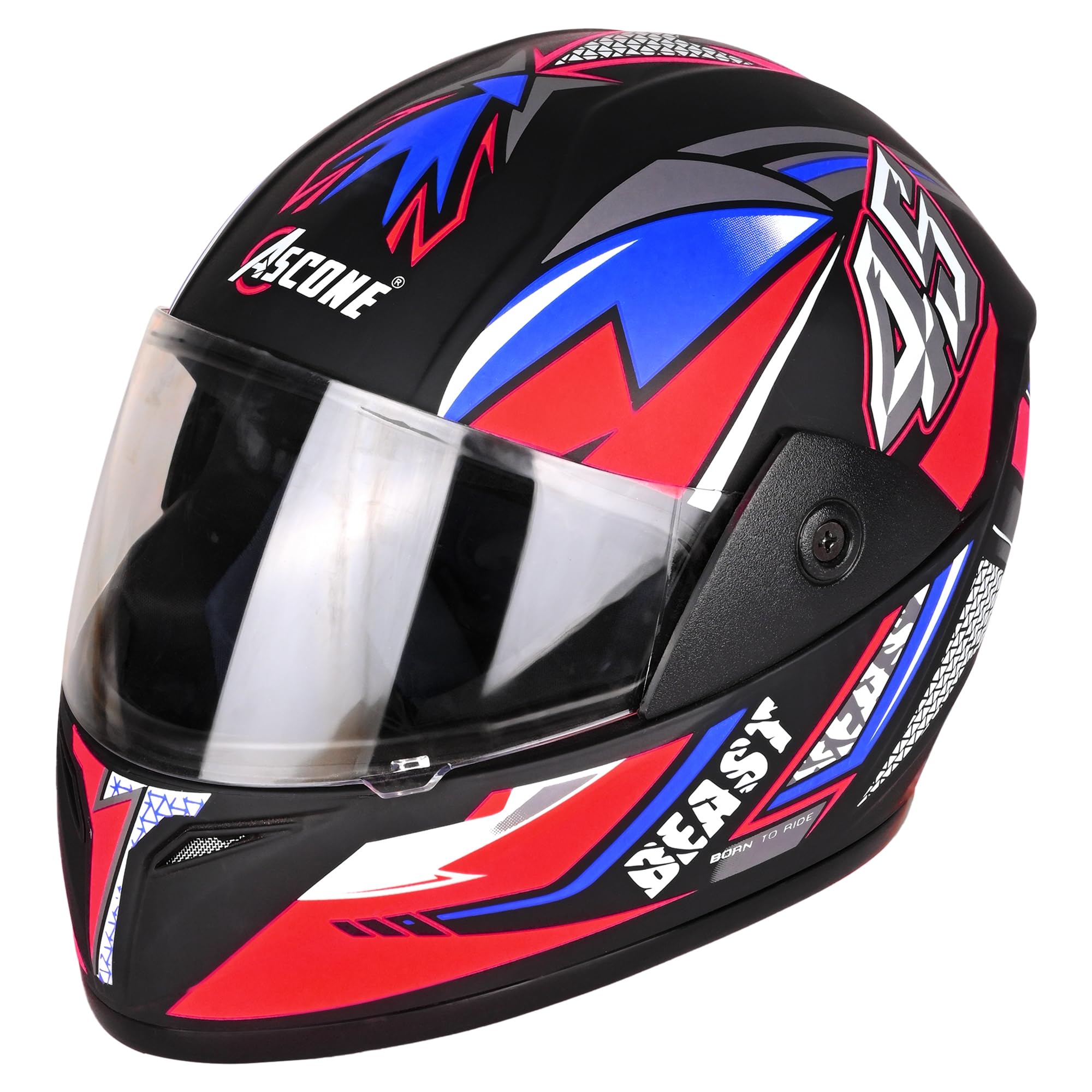 ASCONE® ISI 4151 Certified Speed Beast Dx D4 Full Face Helmet, Two Wheeler Helmet,Two Wheeler Helmet, Matte Finish-picture-28