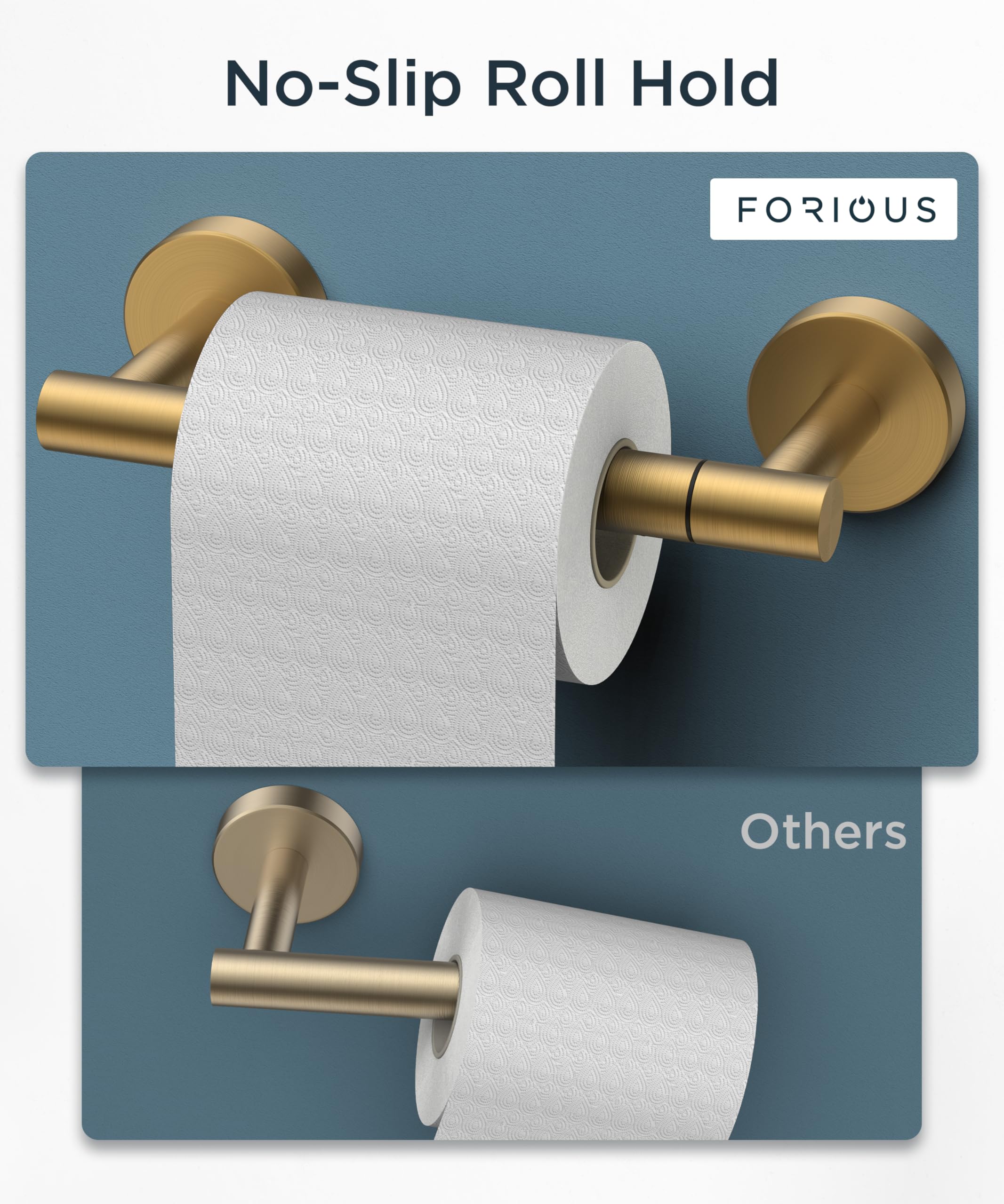 FORIOUS Commercial Toilet Paper Holder Wall Mount Bathroom Tissue Holder — Amazon image 6