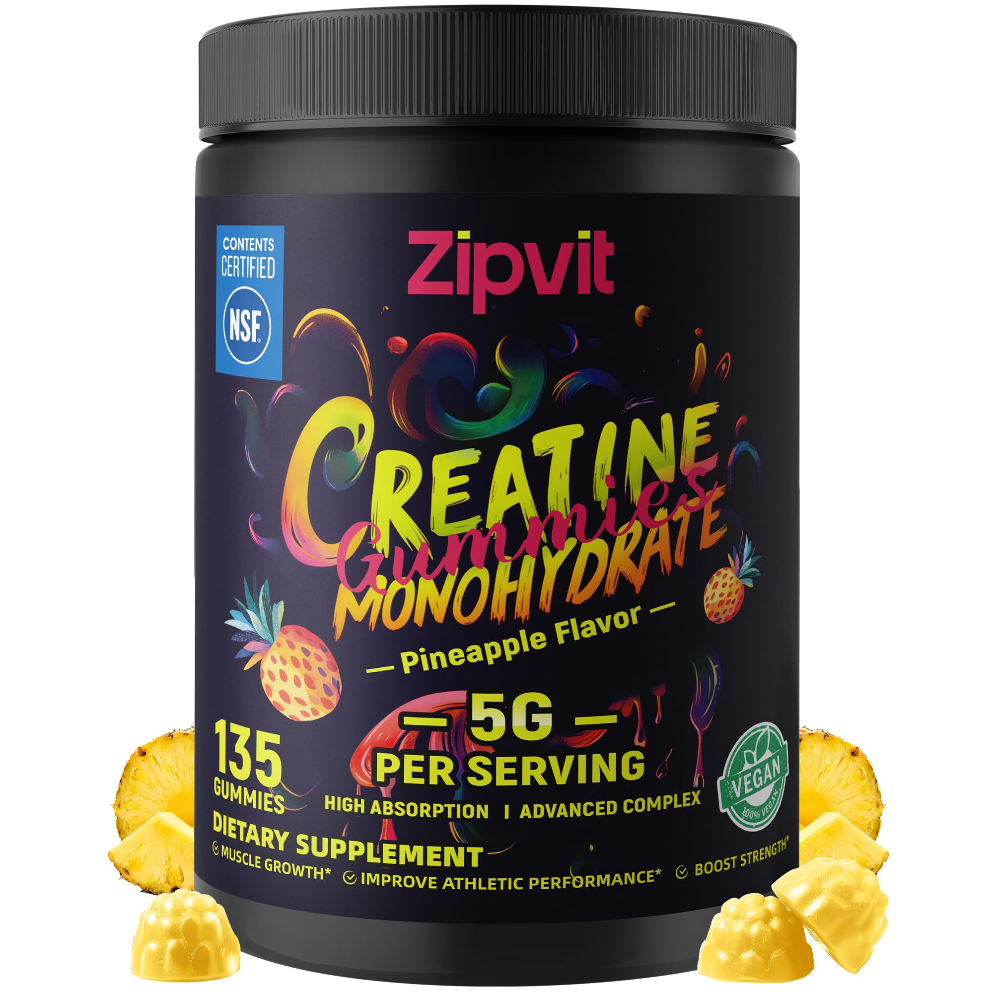 Amazon.com: Creatine Monohydrate Gummies, NSF Certified Creatine