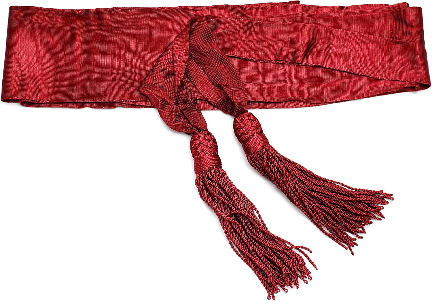 Civil War Officers Uniform Wool Sash - Crimson/Maroon/Burgundy Waist Sash - Authentic to Period - ACW Reenactment Product