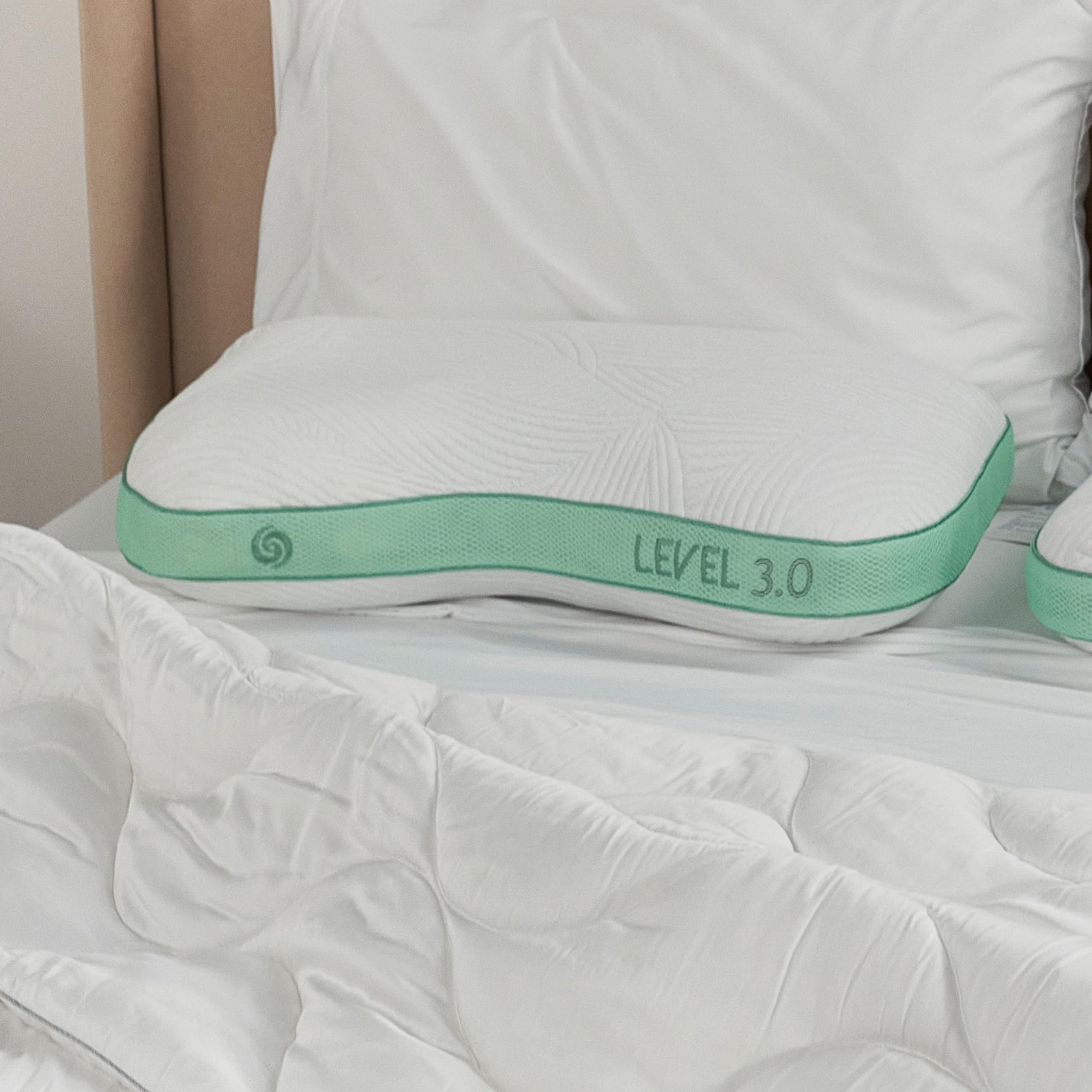Bedgear Level Cuddle Performance Pillow - Firm Bed Pillow for Side Sleepers - Moisture Wicking Removable Cover - Size 1.0