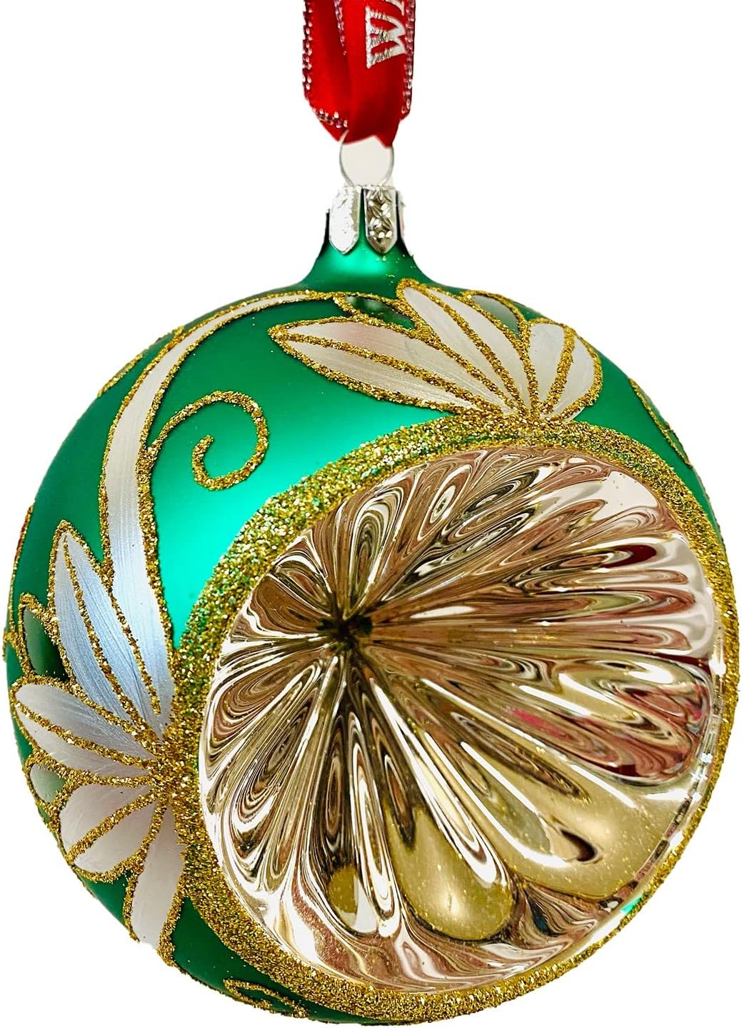 Amazon.com: Waterford Holiday Heirlooms Emerald Scroll Reflector Ball ...