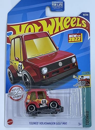 Hot Wheels 2022 - Volkswagen Golf MK1 Tooned - ROJO - Tooned 1/5