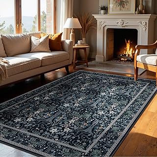 Joydeco Machine Washable Area Rugs 5x7, Boho Floral Rug for Bedroom Non ...