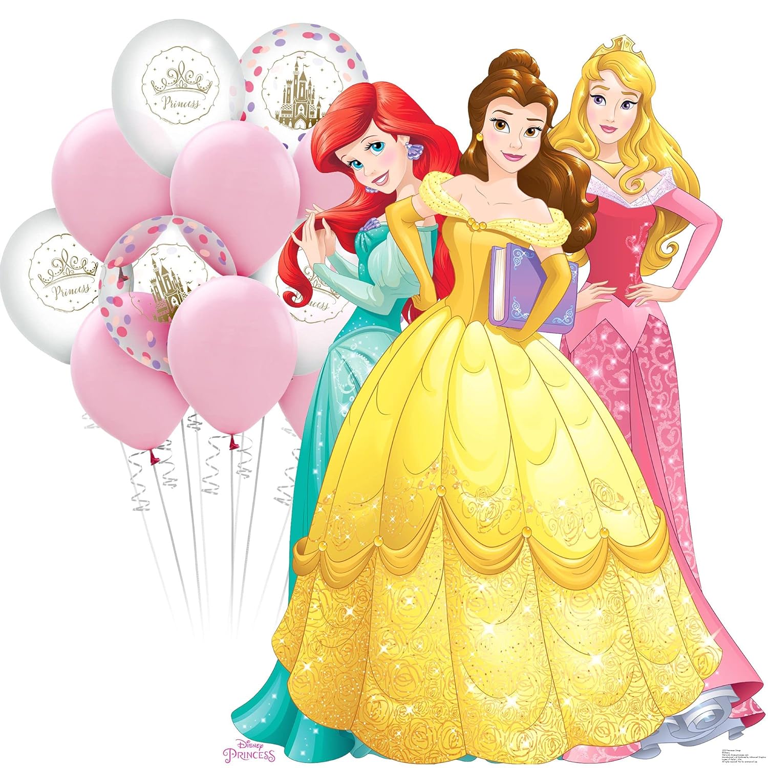 Party City Disney Princess LifeSize Cardboard Cutout and Balloon Kit