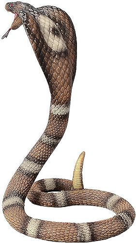 Miniatura 2 de Gemini&Genius Juguete de figura King Cobra, juguetes de animales de safari, figuras de acción de serpiente falsas, juguete de serpiente aterradora,