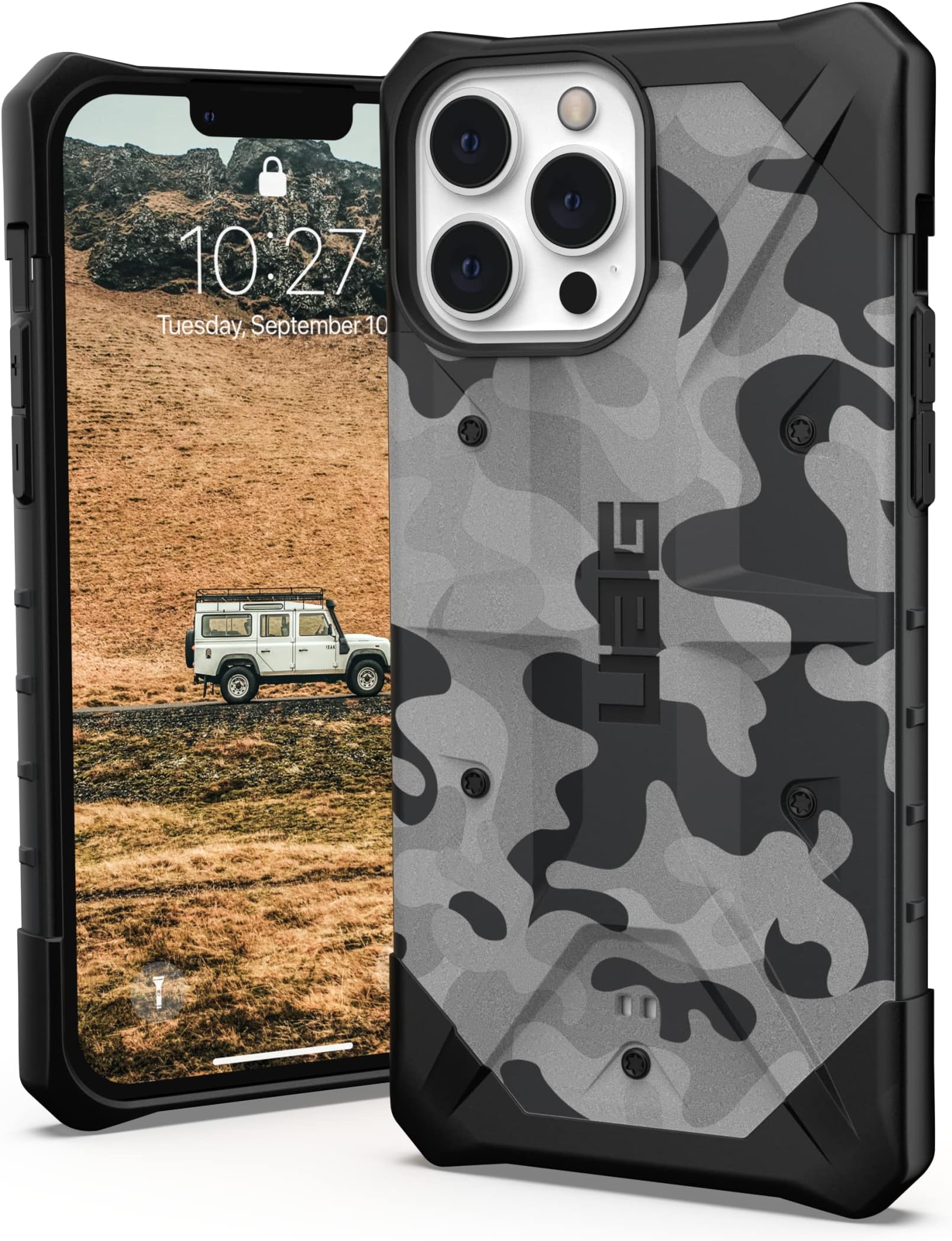 URBAN ARMOR GEAR UAG Designed for iPhone 13 Pro Max Case Black Midnight Camo Rugged Lightweight Slim Shockproof Pathfinder SE Protective Cover, [6.7 inch Screen]