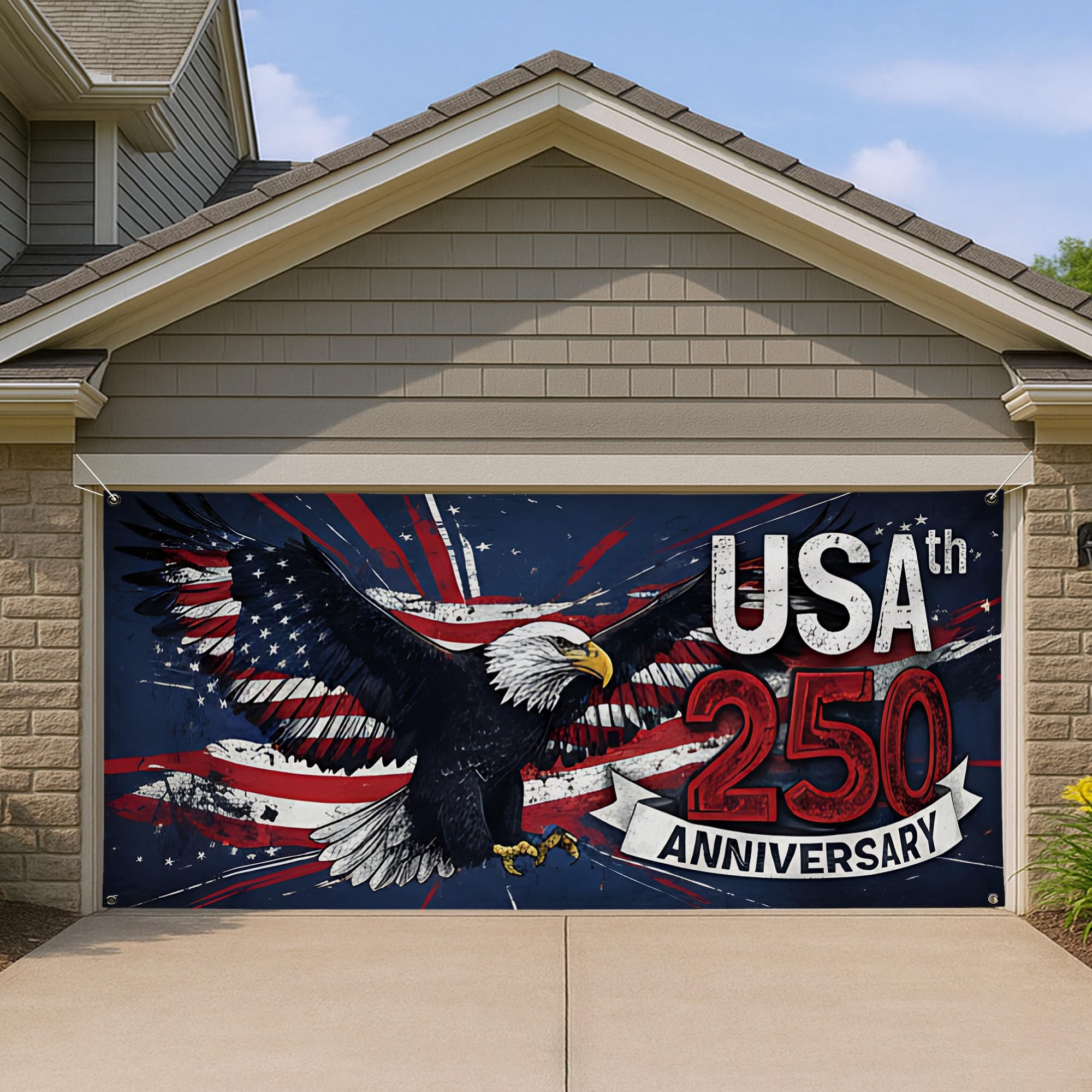 Amazon.com: USA 250th Anniversary Garage Door Cover, Patriotic