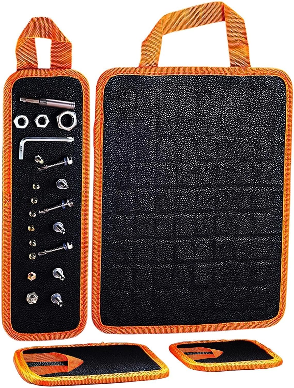 Magnetic Tool Mat - 4 Size PVC Non Slip Wrench Screw Holder With Handle