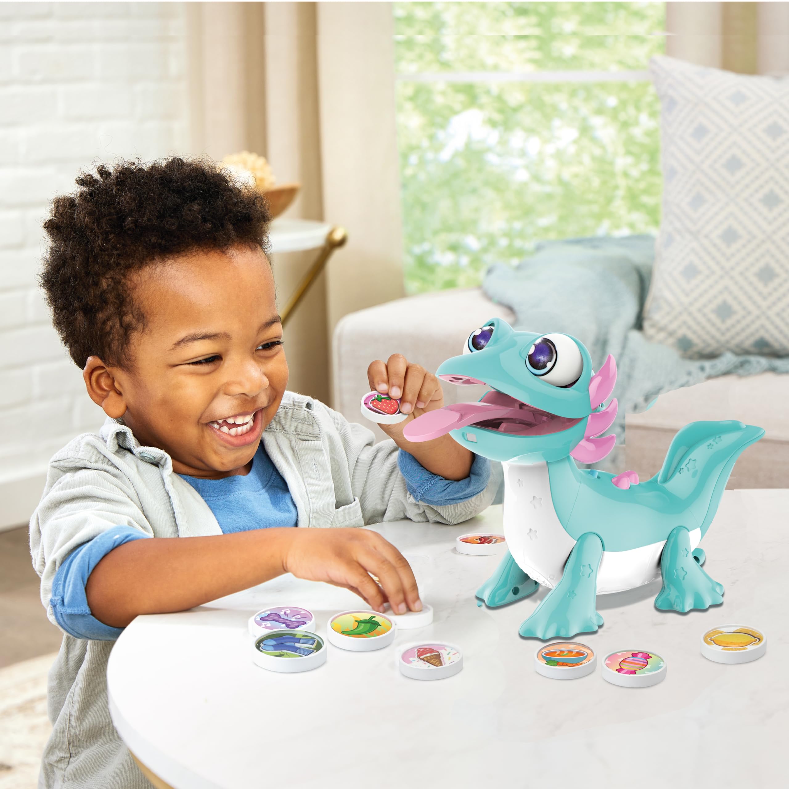 VTech - Glotón mi ajolote malote, Mascota interactiva, Juguete Educativo con Luces LED, Respuesta táctil, Actividades didácticas, Regalo niños +2 años, Versión ESP